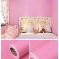 ราคา วอลเปเปอร์สีชมพู Tiddee wallpaper sticker สติกเกอร์ติดผนัง+ติดเฟอร์นิเจอร์ มีกาวในตัว (6847845965)