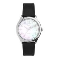 ราคา TIMEX TW2W15900 Modern Easy Reader นาฬิกาข้อมือผู้หญิง สายหนัง สีดำ หน้าปัด 32 มม. (21886566692)