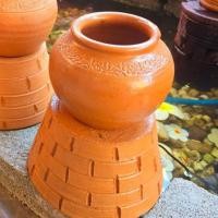 ราคา ชุดโอ่งน้ำล้นดินเผา สีเคลือบเงา ทำน้ำตก จัดสวน ตกแต่งสวน บ้าน พร้อมส่ง (24536419019)