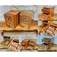 ราคา TMDลิ้นชักออมสิน ถังกระปุกออมสินไม้สัก แบ่งช่อง 2ชั้น (10*12*12 นิ้ว) ไม้สัก (45401783972)