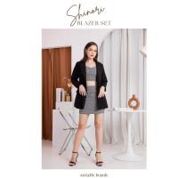 ราคา Shinori Blazer Set - เซตสูท 3 ชิ้น เสื้อสูท+เสื้อครอก+กระโปรงลายชิโนริ (ดำ) (12024051489)