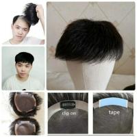 ราคา วิกชายติดกิฟผมสั้น เสริมบางล้าน ผมแท้100% (6642755167)