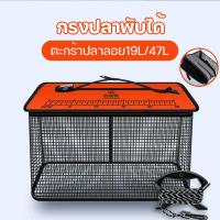 ราคา กระชังใส่ปลา กรงตาข่ายตกปลาพับได้ ตะกร้าปลาลอย19L/47L ช่วยให้ปลาอยู่ได้นาน แบบพกพา สำหรับตกปลาและเก็บของ (25046946059)
