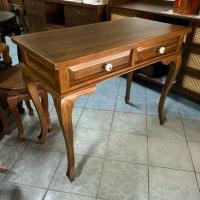 ราคา (จัดส่งทั้งโต๊ะ) โต๊ะไม้สัก กว้าง 100 x ลึก 50 x สูง 80 cm. ขานก สีเสี้ยนดำน้ำตาล ไม้สักแท้ทุกชิ้นส่วน (41350513148)