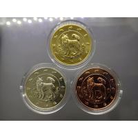 ราคา เหรียญนักษัตร ปีจอ พ.ศ.2561 (ชุด 3 เหรียญ เนื้อชุบกาหลั่ยทอง กาหลั่ยเงิน กาหลั่ยนาก)กรมธนารักษ์สร้าง ไม่ผ่านใช้ (20871581409)
