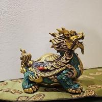 ราคา เต่า รูปปั้นเต่ามังกร 18cm ทองเหลือง (42602799067)