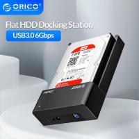 ราคา ORICO(6518US3) Lay-Flat HDD Docking Station SATA to USB 3.0 External Hard Drive Docking Station for 2.5/3.5inch HDD SSD (2512999693)