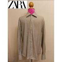 ราคา Zara Man Brand_2nd Hand เสื้อเชิ้ตแขนยาวผ้าฝ้าย​ %/ Size EUR 42 USA 15/ Made in Portugal / แท้มือสองกระสอบนำเข้า​ (15476204428)