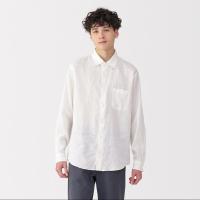 ราคา ST57 เสื้อเชิ้ตชาย ผ้าลินิน MUJI สีขาวออฟไวท์ ไซส์ M อก 39“ (26182043555)