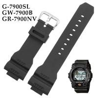 ราคา สําหรับ Casio G-SHOCK 7900 สายนาฬิกา G-7900SL GW-7900B GR-7900NV นาฬิกาดิจิตอลซิลิโคน Watchbands 16 มม.สร้อยข้อมือยางสีดํา Watchbands นักเรียนผู้หญิงผู้ชายเข็มขัดข้อมือ (26661046533)
