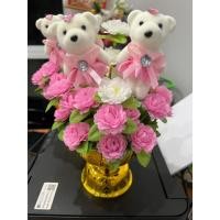 ราคา พานวันแม่ ( พานดอกมะลิวันแม่ มะลิสีชมพูพุ่มใหญ่+หมี2ตัว ) พานไหว้ผู้ใหญ่ พานงานแต่ง ไหว้ครู บูชา ใช้กับงานมงคลทุกชนิด (43953834184)
