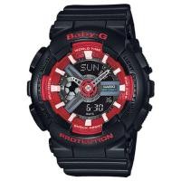 ราคา Casio Baby-G นาฬิกาข้อมือผู้หญิง สายเรซิ่น รุ่น BA-110SN-1A - สีดำ (283188226)