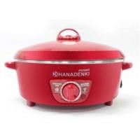 ราคา HANADENKI กระทะไฟฟ้าขนาด 12 นิ้ว รุ่น TL-129 by HANABISHI กระทะ12นิ้ว สีแดง (13607952479)