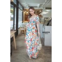 ราคา (s,m) เดรสยาว เดรสอลัง เดรสระบายชั้นๆ ลาย d&g งานป้าย ananya (17365574935)