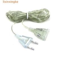 ราคา LIXINXINGBZ สายไฟกลางแจ้งสําหรับบ้านไฟคริสต์มาส 3M 5M ปลั๊กสาย EU ปลั๊กโปร่งใสสายต่อ (48301523920)