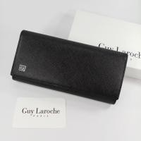 ราคา {GL288} Guy Laroche กระเป๋าสตางค์ใบยาว สามพับ สีดำ หนังลาย โลโก้GLเหลี่ยม สีเงิน ของใหม่ ของแท้ 100 (27918098869)