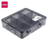 ราคา Deli กล่องใส่ของแบ่งช่อง กล่องพลาสติกใสแบ่งช่อง แผ่นกั้นช่องถอดได้ มีตะขอสำหรับแขวน อุปกรณ์จัดเก็บ Tool Box (19195162536)