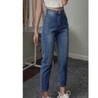 ราคา กางเกงยีนส์เอวสูง8ส่วน (8695745336)