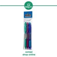 ราคา YOYA (โยย่า) ปากกาลูกลื่น 0.5 สีน้ำเงิน 1015 (1x3) (25502419413)