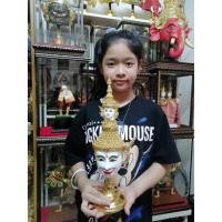 ราคา พระพรหม พร้อมฐานปิดทอง ขนาดกว้าง 5 นิ้ว งานเรซิ่น ทองเค หัวโขน เศียรครู เศียรเทพ ของที่ระลึก ของแต่งบ้าน (4468914684)