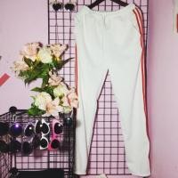 ราคา ✌กางเกงวอร์มขายาวสีขาวแถบแดง ได้แค่ลองค่ะ (1088665866)