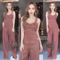 ราคา ไซส์ M #ป้าย Comeback#จั้มสูทขายาว สายเดี่ยว แต่งดอก3D เรียบหรูดูดี เซ็กซี่เบาๆใส่เที่ยวใส่ออกงานปังค่ะ❤️ (16554109667)