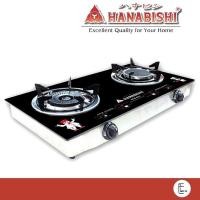 ราคา HANABISHI เตาแก๊สหัวคู่หน้ากระจกนิรภัย รุ่น HGS-910 เตาแก๊สหน้ากระจกหัวคู่ (9232399054)