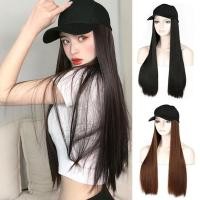 ราคา 【COD/Spot Goods】ผมยาวสีดำหมวกเบสบอล วิกผม แฟชั่นยอดนิยมสไตล์ผมตรง วิกผม สวมใส่สะดวกสบายสีดำยาวหมวกตรง วิกผม (41208407949)