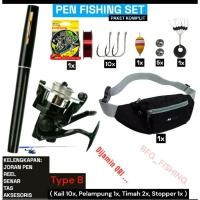 ราคา ชุดปากกาตกปลาปากกาขนาดเล็กเครื่องมือตกปลาคันเบ็ดตกปลาแบบพกพา (5682709760)
