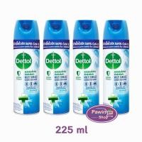 ราคา Dettol Spray เดทตอล สเปรย์ฆ่าเชื้อโรค สำหรับพื้นผิว กลิ่นคริสป์บรีซ 225 มล.[4 กระป๋อง สีฟ้า] KK 2121 (19585271355)