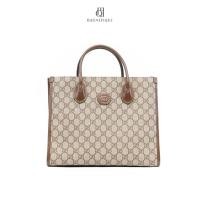 ราคา [ของแท้] GUCCI OPHIDIA TOTE SMALL BROWN GG MONOGRAM CANVAS GHW มีใบรับประกัน ตรวจสอบได้ทุกใบ ✅ (29340521377)