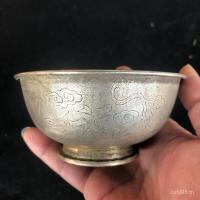 ราคา นิตยสารโบราณโบราณด้อยชามเงินมังกรฟีนิกซ์เครื่องประดับมังกรฟีนิกซ์ชามเครื่องเงินเก่างานฝีมือคอลเลกชันดัดผม มก6 (56252431443)