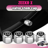 ราคา Zeekr X ฝาครอบวาล์วรถยนต์ จุกปิดลมยาง กันขโมย 4 ชิ้น สีเงิน/สีดํา accessories (28558069319)