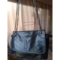 ราคา กระเป๋าสะพายข้างหนังแท้ แบรนด์ YSL ไซส์ 10 นิ้ว สูง 8 นิ้ว อะไหล่เงินสวยๆ อะไหล่ปั๊มแบรนด์ ซิปตีแบรนด์ ป้ายแท็กดำครบ (22702949462)