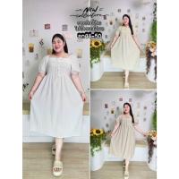 ราคา [อก44-50] เดรสสาวอวบ เดรสยาวสาวอวบอ้วน เดรสยาวสาวอวบน่ารักๆ ดย19 (25267218182)