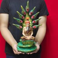 ราคา ปู่ฤาษีภุชงค์นาคราชประทับนั่งบนบัลลังก์นาคราช9เศียร(หน้าตัก5นิ้ว สูง35ซม.)ผ่านพิธีปลุกเสกจากคำชะโนด (11341553575)