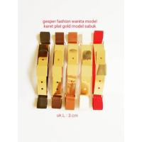 ราคา เข็มขัดหัวเข็มขัดยางแผ่นทองรุ่น ขนาด 3 ซม. (46302181421)