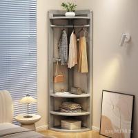 ราคา ทั้งหมดไม้เนื้อแข็งมุมแขวนไม้แขวนเสื้อชั้นวางชั้นวางชั้นวางเสื้อชั้นมุมประหยัดพื้นที่ห้องนอนที่เรียบง่าย 304ร (52302790763)