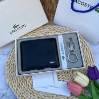 ราคา พร้อมส่ง กระเป๋าสตางค์ Lacoste สีดำ ผู้ชาย พร้อมพวงกุญแจ ของขวัญ (9690190091)