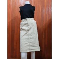 ราคา ผ้ายีนส์ยืด เอว 31"-32" กระโปรงยีนส์มือสอง สีเบจ นำเข้า USA (21180346084)