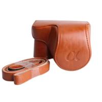 ราคา กระเป๋าหนัง pu ฝากระเป๋ากล้อง+รัดสำหรับ Sony Alpha A6000 ,A6300 Nex6 16 แบบ 50มมเลนส์ #217 (687671939)