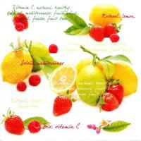 ราคา Pladao Napkin ภาพผลไม้ Frutta Bio Vitamin C พื้นขาว กระดาษ แนพกิ้น สำหรับงานศิลปะ เดคูพาจ decoupage ขนาด L 33x33 (20125338853)