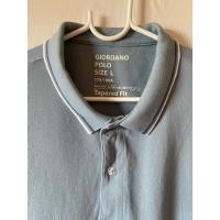ราคา เสื้อเชิ้ตโปโลแขนสั้นผู้ชาย สีฟ้า แบรนด์ Giordano Tapered Fit แท้ 100% ป้ายครบ สภาพใหม่ สกรีนคอแน่น ไร้ตำหนิ L (25187972744)
