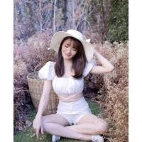 ราคา เสื้อครอปแขนตุ๊กตา ผูกเอว งานน่ารักมาก ใส่ไปทะเล ไปคาเฟ่สวยๆ (6586070639)