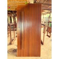 ราคา ประตูบานเดี่ยวโมเดิร์นไม้สัก อบเเห้ง เซาะร่องเส้นตรงและแบบสามมิติ (29931714800)