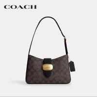 ราคา COACH กระเป๋าสะพายไหล่ผู้หญิงรุ่น Eliza Shoulder Bag In Signature Canvas สีน้ำตาล CP005 IMAA8 ของใหม่ ของแท้ 100% (28527466297)