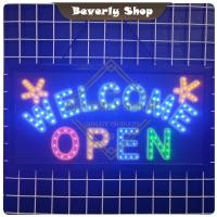 ราคา WELCOME OPEN ขนาด 48 * 25 * 2 cm ป้ายไฟ LED ป้ายไฟตัวอักษร ป้ายไฟสำเร็จรูป ตกแต่งหน้าร้าน (23365062620)