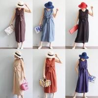 ราคา งานสวยมาก เดรสแฟชั่นเนื้อผ้าลินินแท้ เนื้อผ้าดีงานเย็บสวย เเต่งทวิทหน้า มีผูกโบว์ด้านหน้าดีไชร์เก๋ๆ (1436803184)