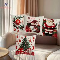 ราคา <haohiyou> 45 ซม.ผ้าลินินปลอกหมอนคริสต์มาสการ์ตูน Santa Snowman Elk โซฟาเบาะรองนั่งบ้านเตียงตกแต่งรถ Merry Christmas สวัสดีปีใหม่ Nice (27943758570)