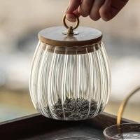 ราคา โหลแก้วฝาไม้/ โหลแก้วใส่ชา ลูกอม สินค้าแห้ง (26892792438)